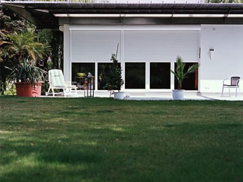 T55 Roller Shutter on Patio Doors
