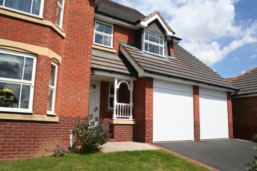 White Classic roller garage door