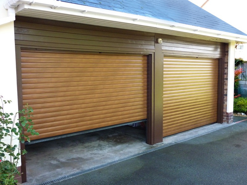 Wood Effect Roller Garage door Roché Security Shutters
