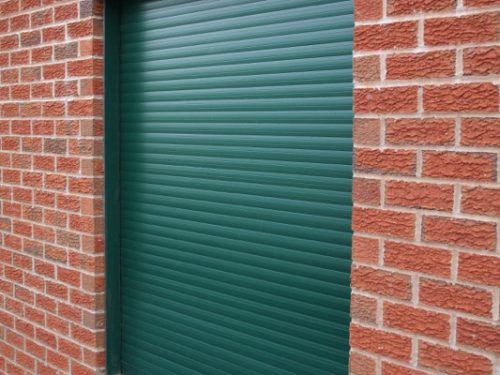 E37 Green Window Security Shutter Closed