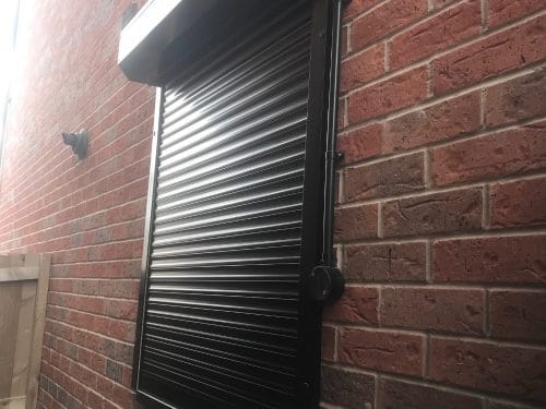 Image of a Black Domestic Security Shutter