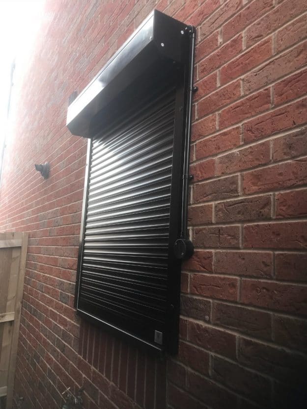 Image of a Black Domestic Security Shutter